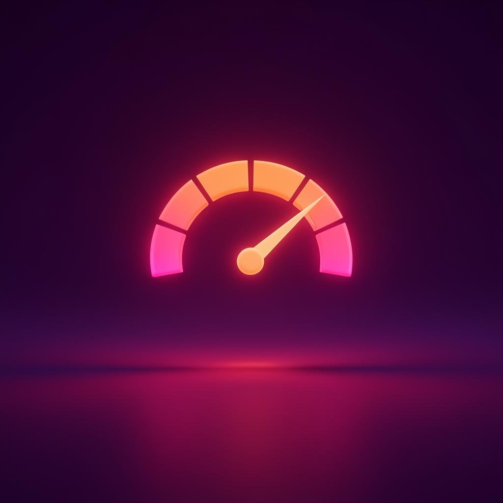 Medidor de score subindo até 990 pontos